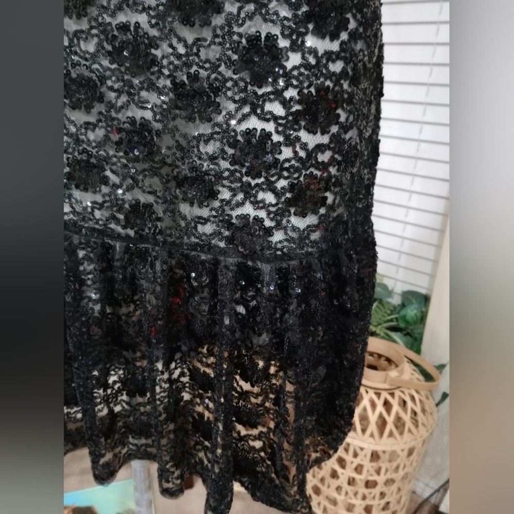 Elegant Black Lace Dress - Picture 2 of 8